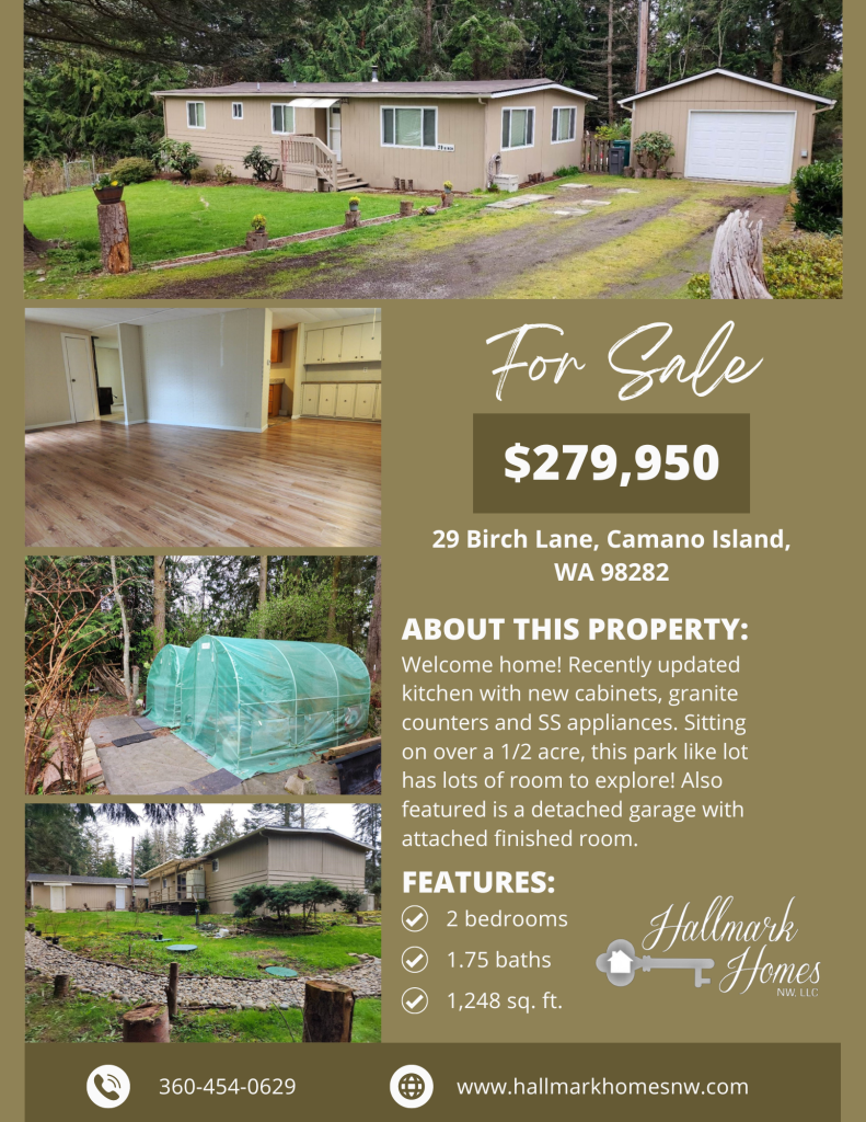 For Sale Home on Camano Island, WA Hallmark Homes